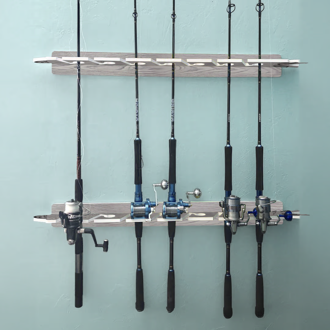 Gray Drift 7-Holder Fishing Rod Rack Set (Interlocking) image 7