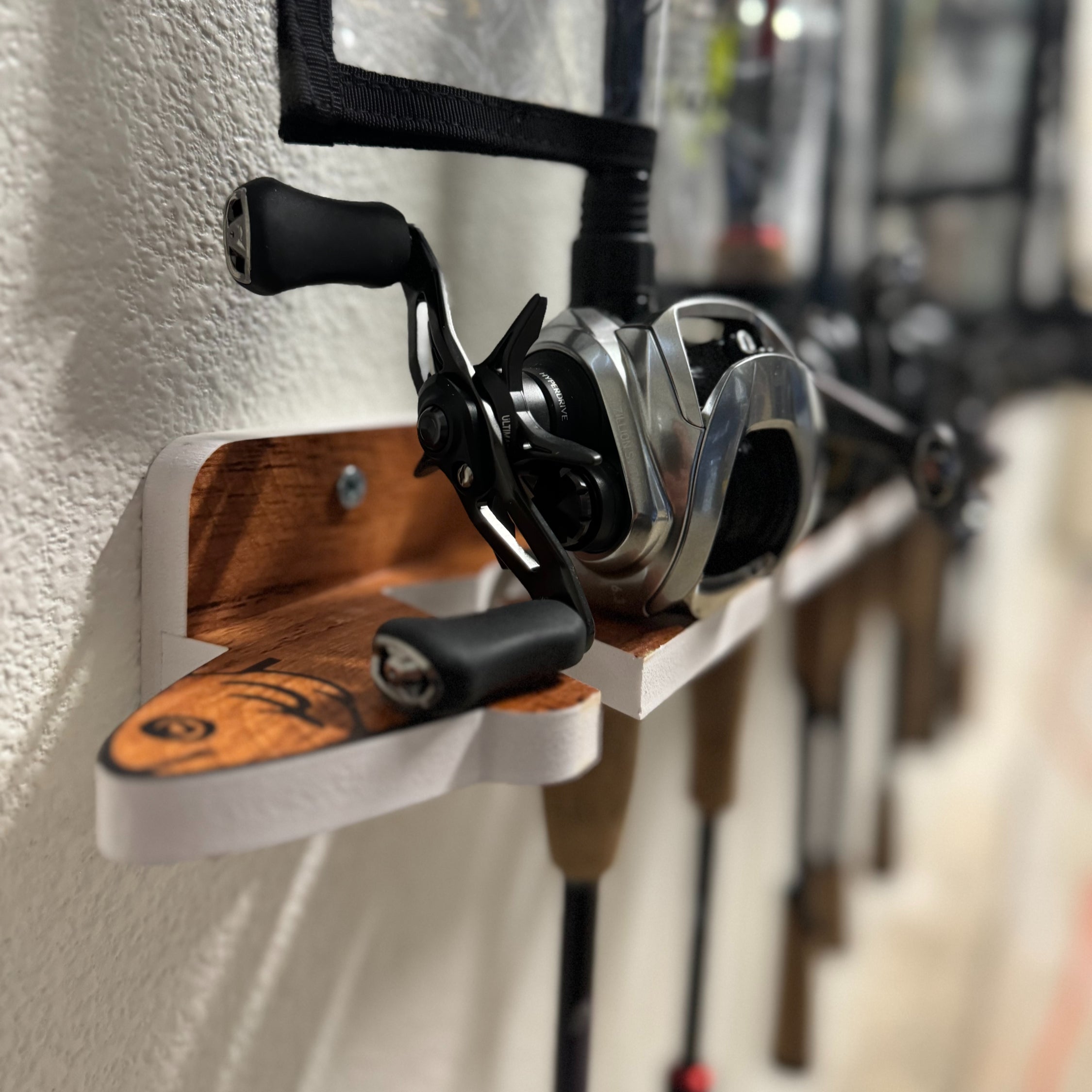 Teak 10-Holder Fishing Rod Rack Set (Interlocking) image 6