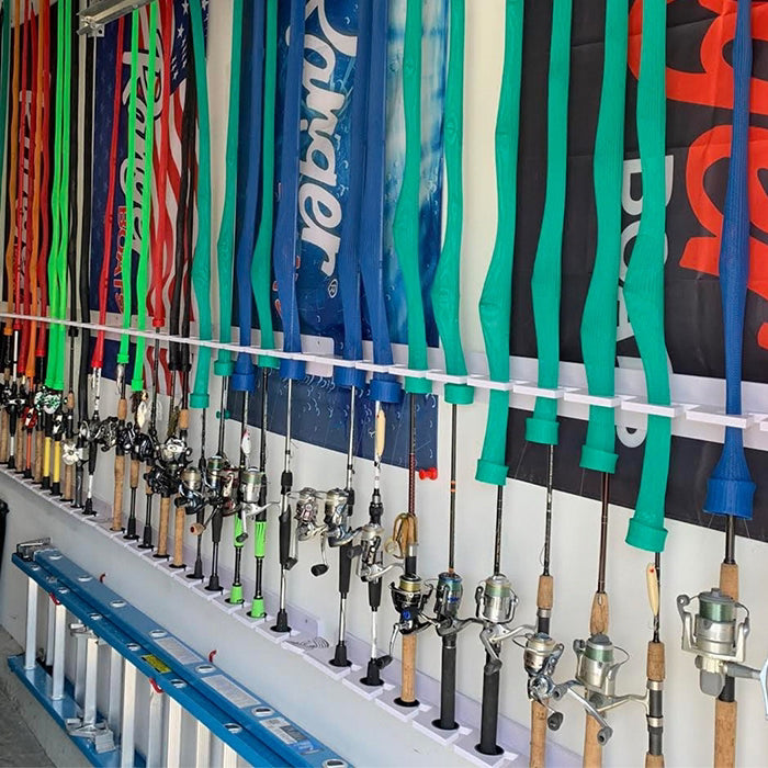 White 10-Holder Fishing Rod Rack Set (Interlocking) image 6