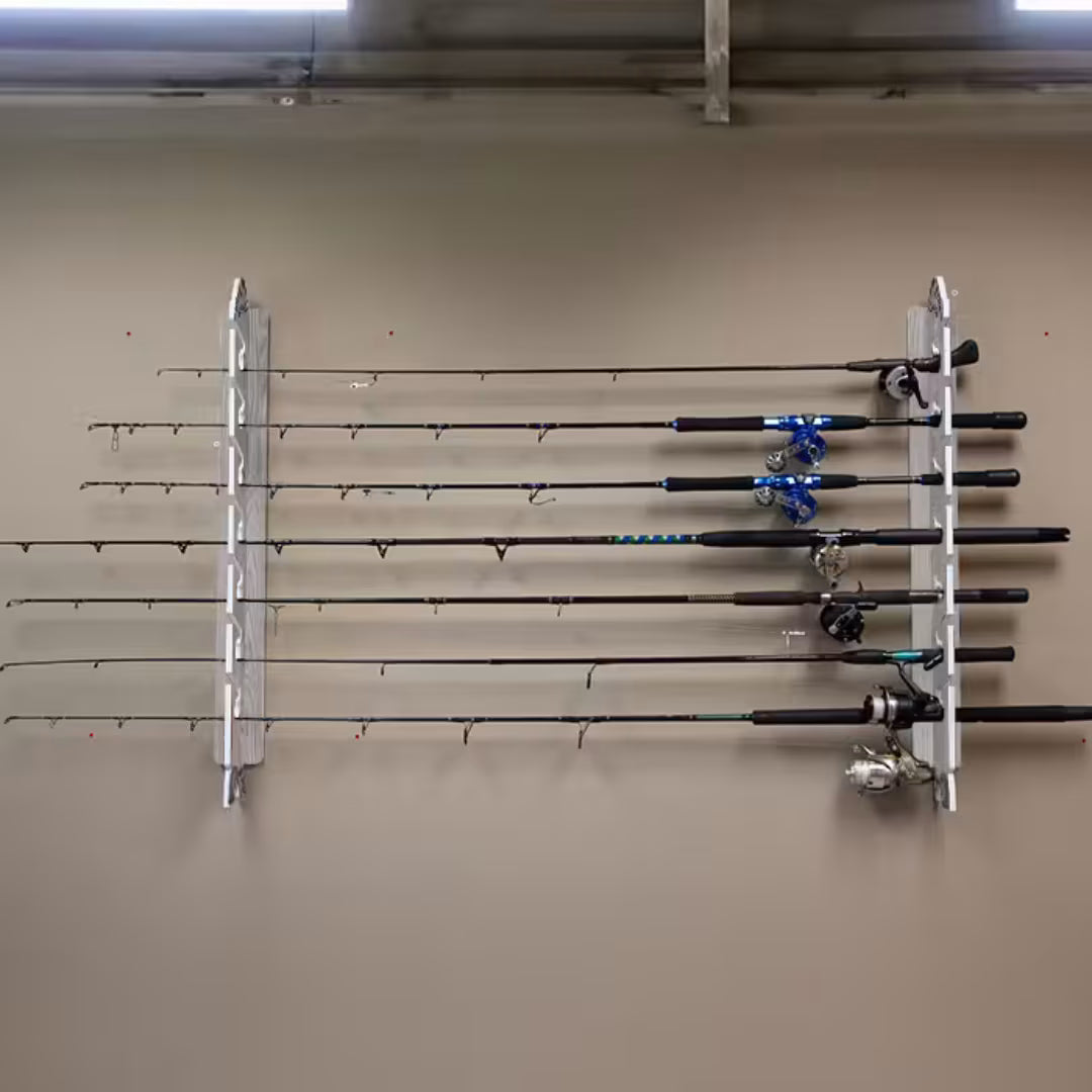 Gray Drift 7-Holder Fishing Rod Rack Set (Interlocking) image 8