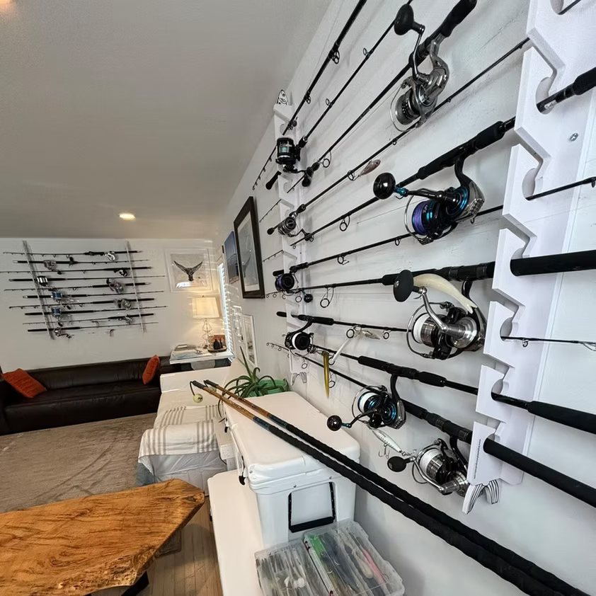 White 10-Holder Fishing Rod Rack Set (Interlocking) image 4