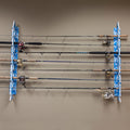 Blue Camo 7-Holder Fishing Rod Rack Set (NON-Interlocking) image 0