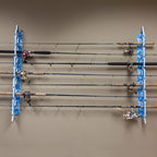 Blue Camo 7-Holder Fishing Rod Rack Set (NON-Interlocking) image 0