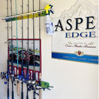 Mahi 7-Holder Fishing Rod Rack Set (Interlocking) in garage