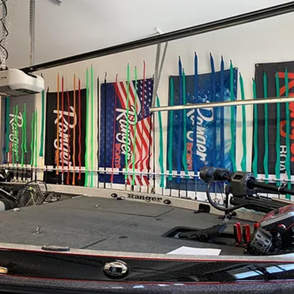 White 7-Holder Fishing Rod Rack Set (Interlocking) image 5