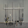 white oak mounted rod rack