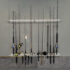 white oak mounted rod rack