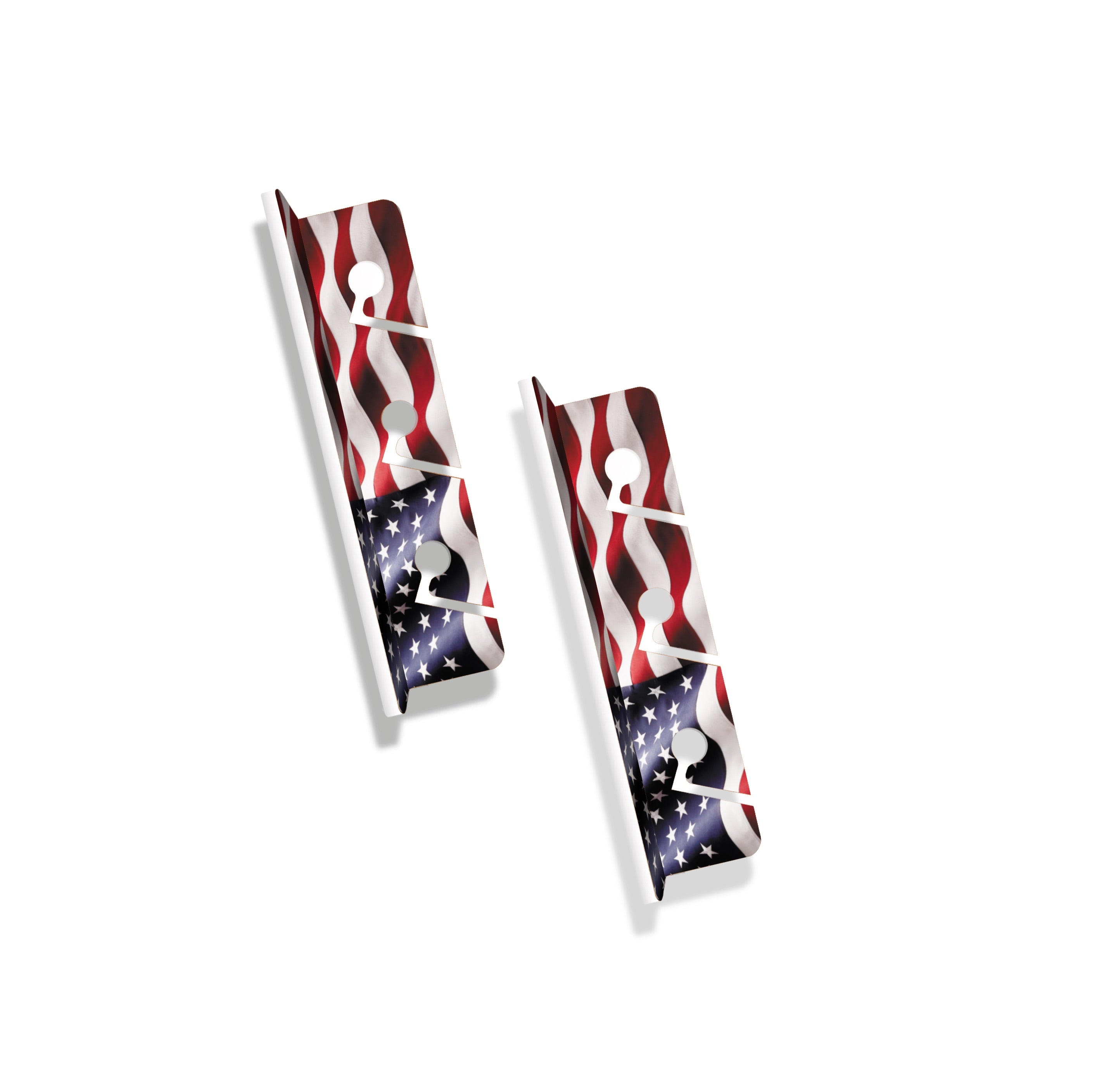 US Flag 3-Holder Fishing Rod Rack Set image 1