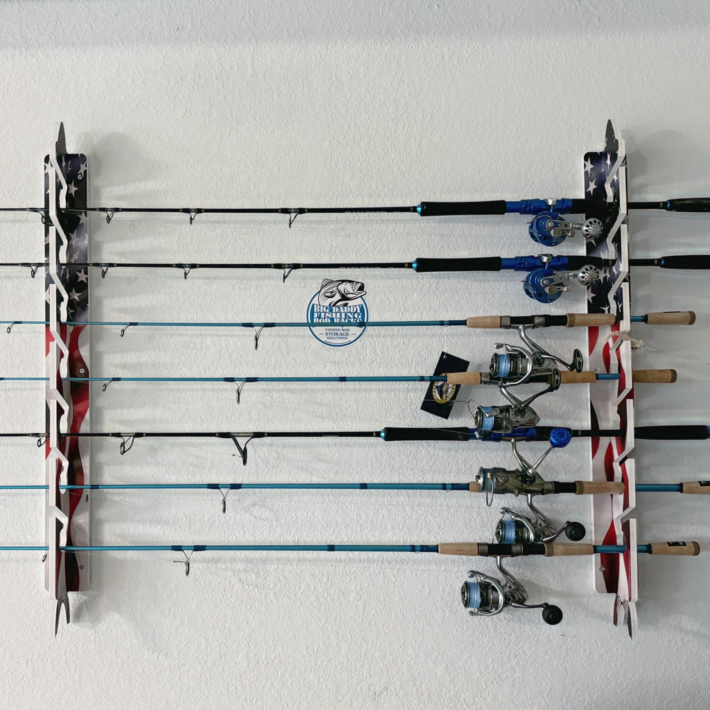 US Flag 7-Holder Fishing Rod Rack Set (Interlocking) image 4