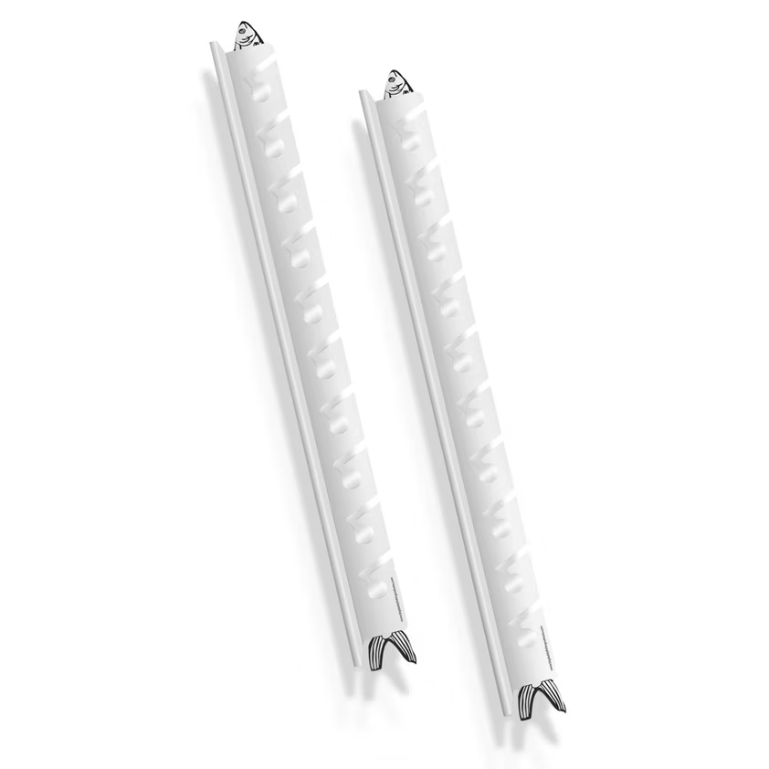 White 10-Holder Fishing Rod Rack Set (Interlocking) image 1