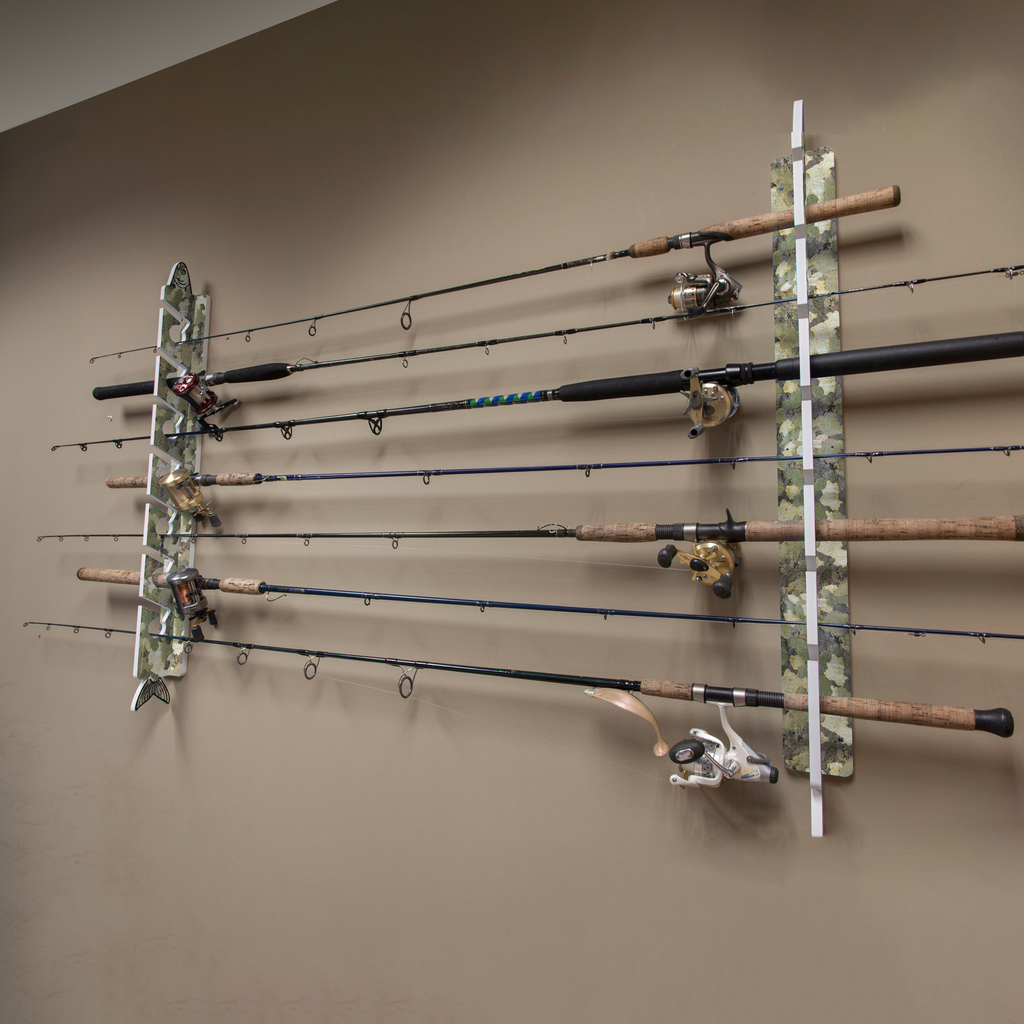 Sycamore Camo 7-Holder Fishing Rod Rack Set (NON-Interlocking) image 0