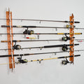 Teak 7-Holder Fishing Rod Rack Set (Interlocking) image 0