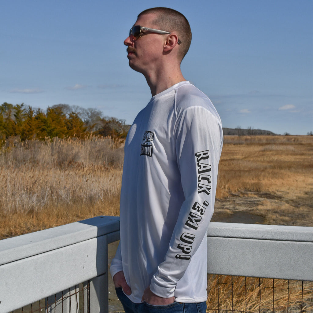 White Long Sleeve Performance Tee image 7