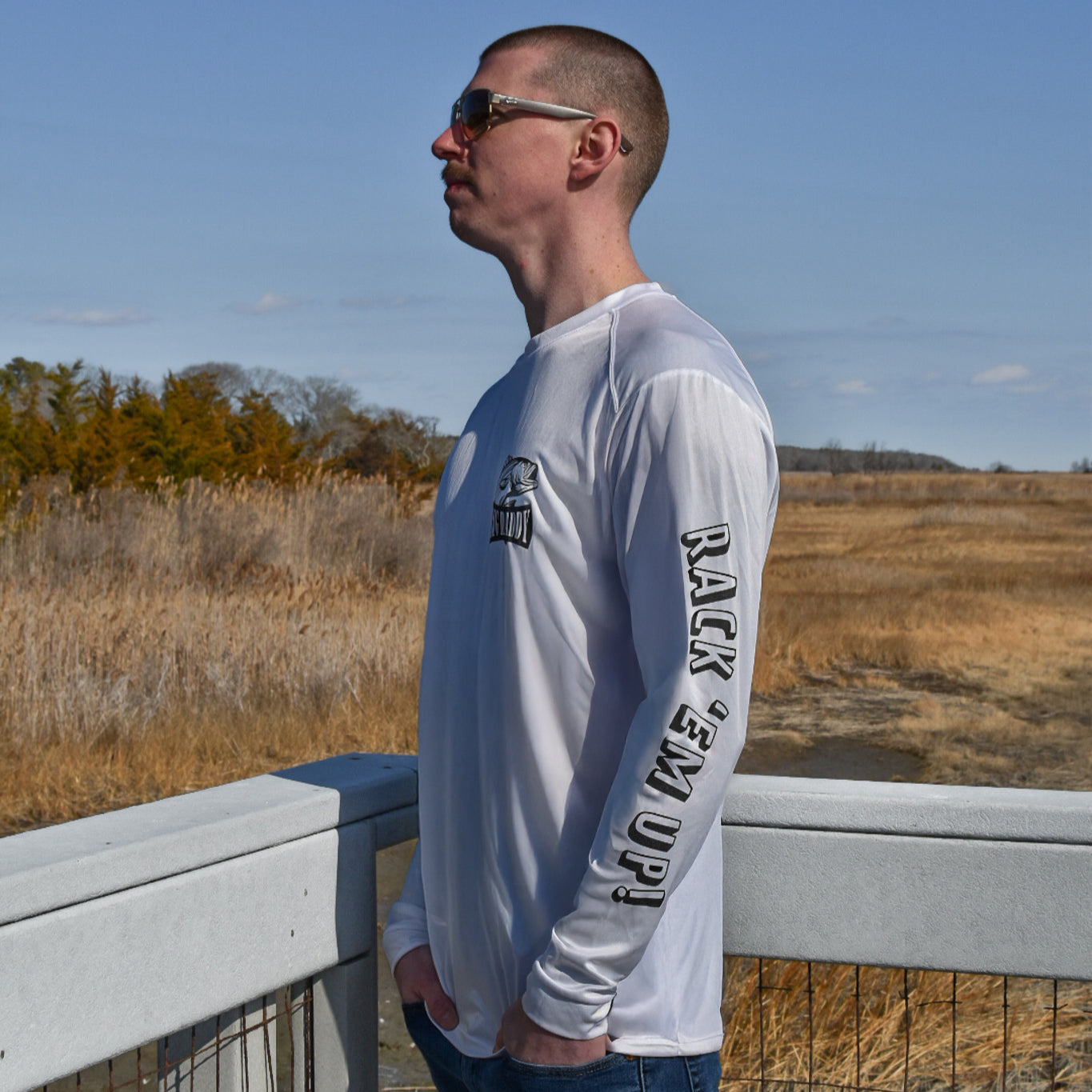 White Long Sleeve Performance Tee image 7