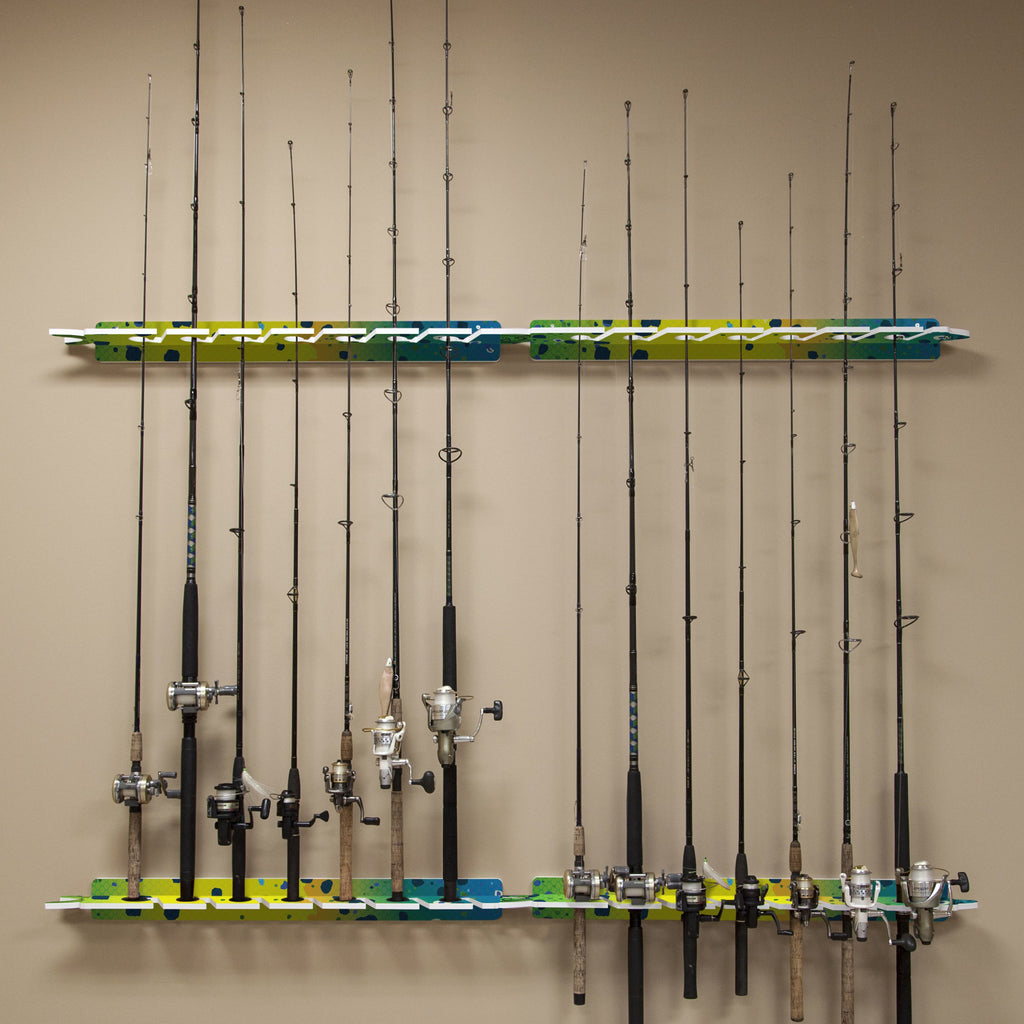 Mahi 7-Holder Fishing Rod Rack Set (Interlocking) interlocking