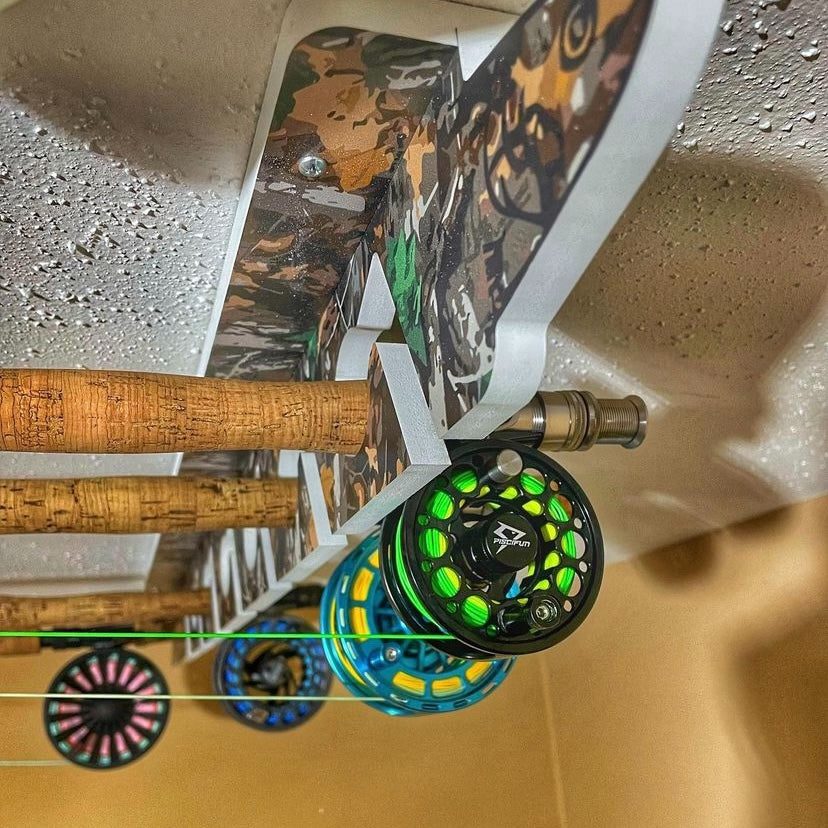 Forest Camo 7-Holder Fishing Rod Rack Set (NON-Interlocking) image 2