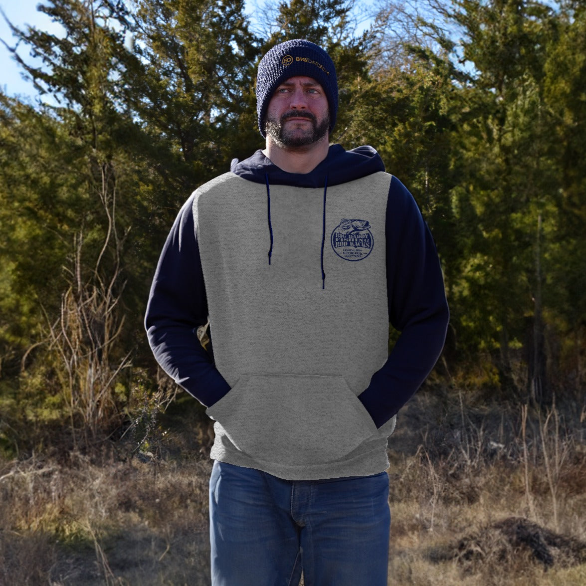 Gray & Navy Colorblock Hoodie image 6