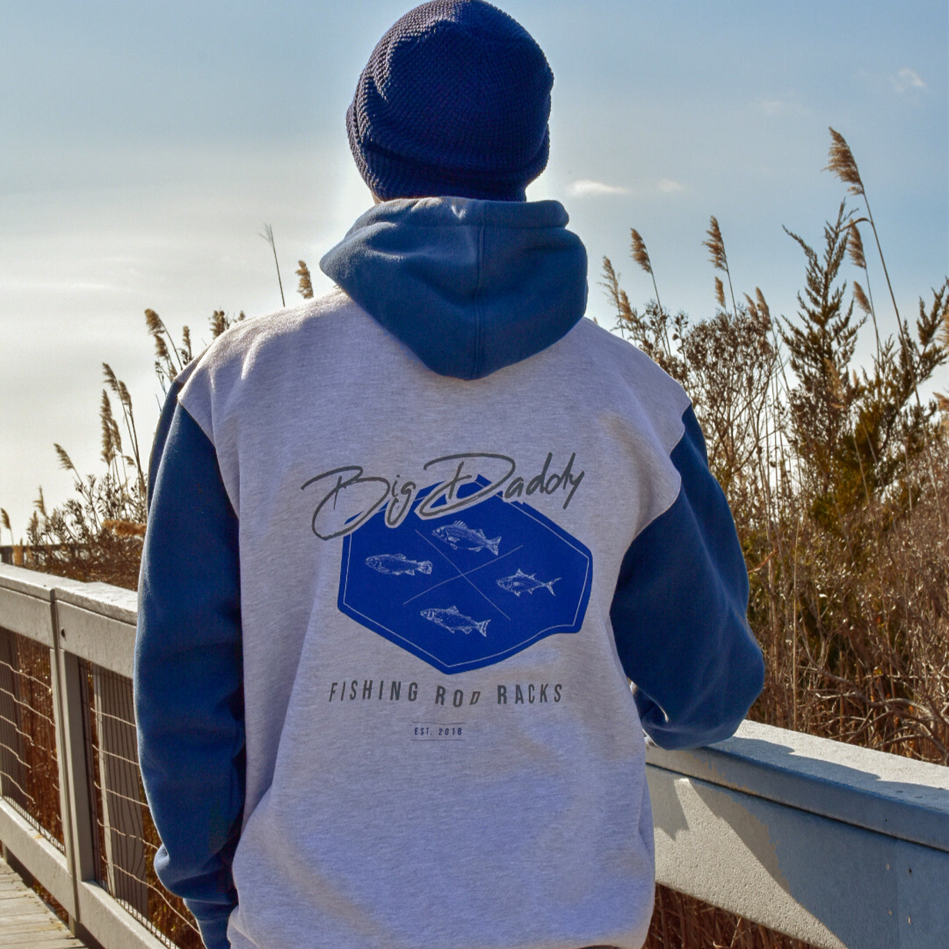 Gray & Navy Colorblock Hoodie – Big Daddy Life