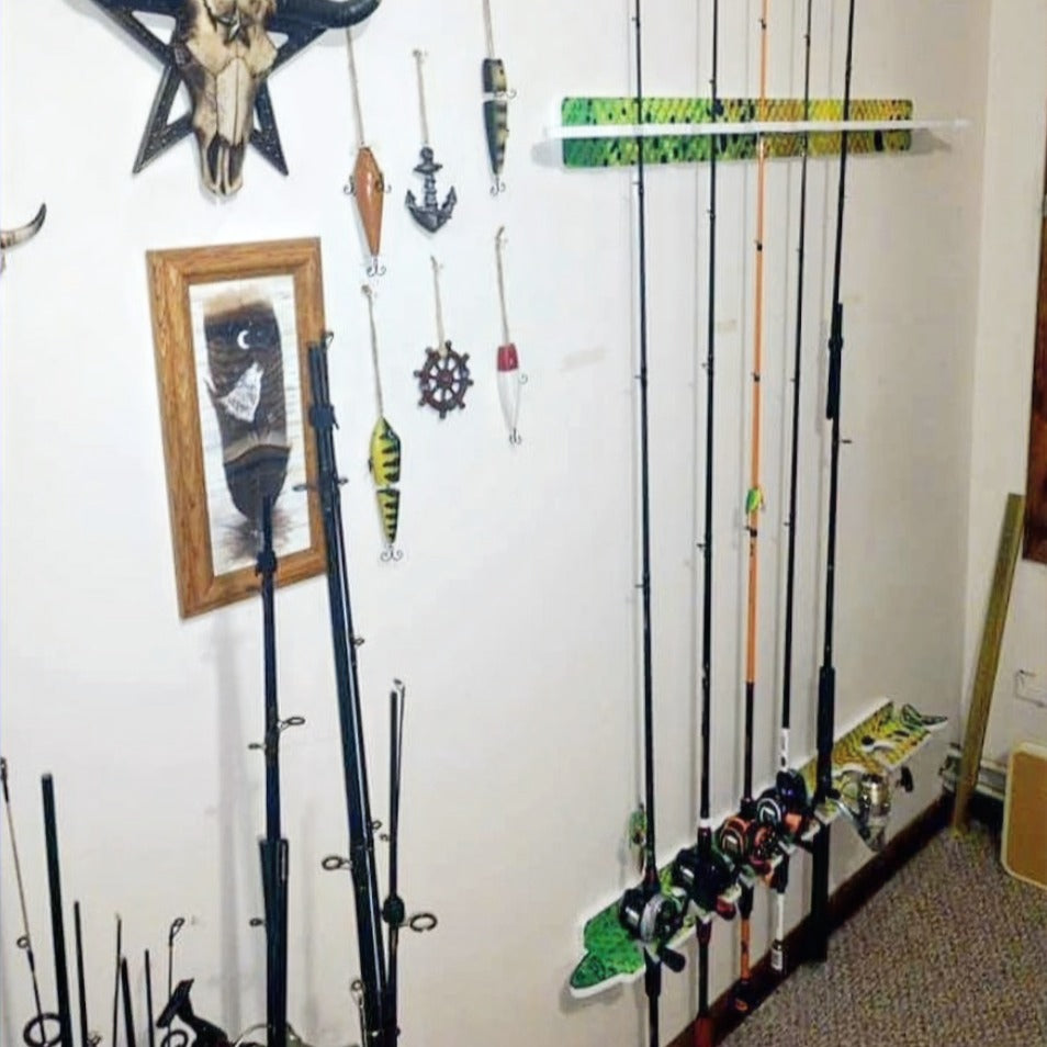 best fishing pole storage Mahi 7-Pole Fishing Storage Rack (Interlocking) – Big Daddy Life