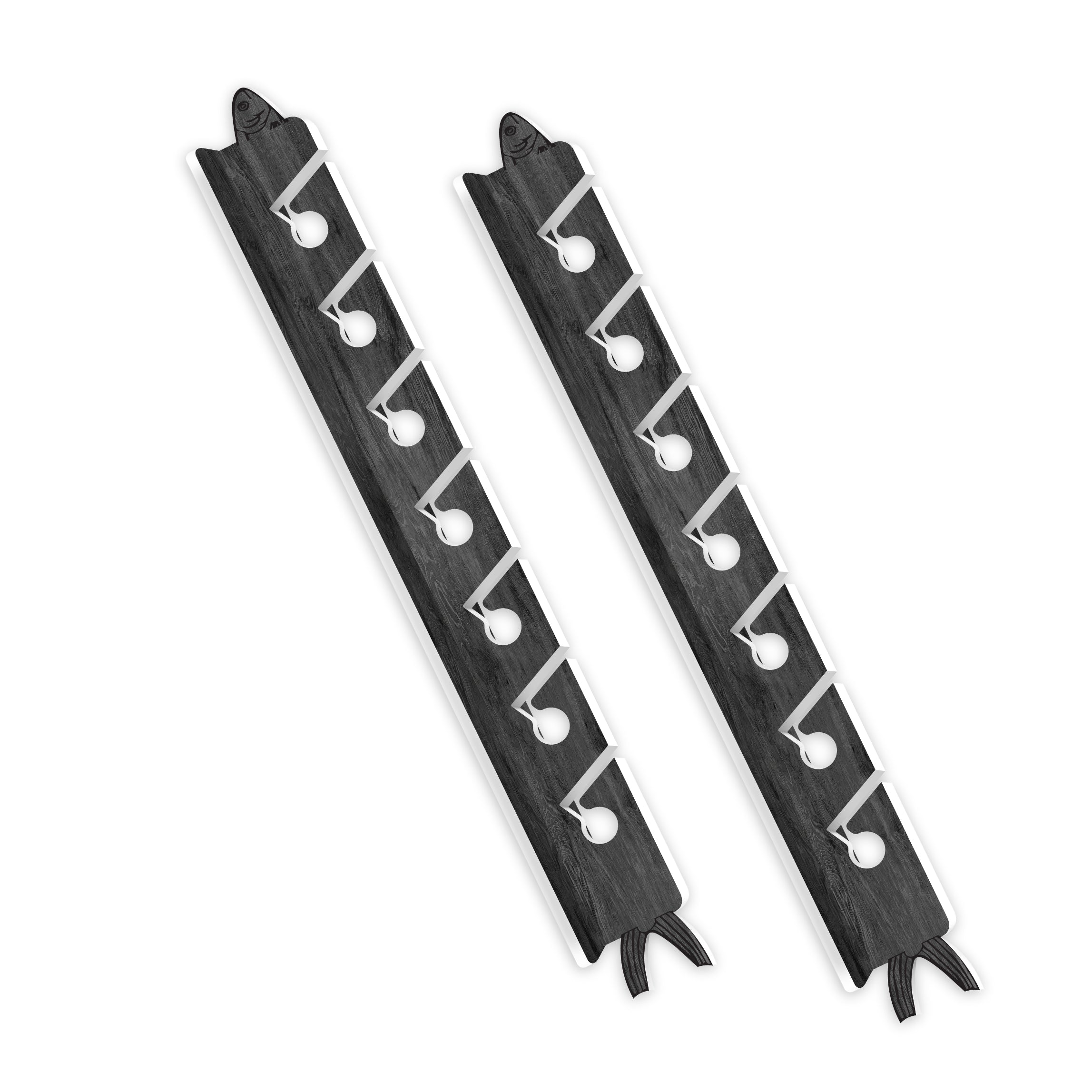 Dark Elm 7-Holder Fishing Rod Rack Set (Interlocking) image 1