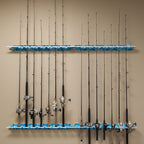 Blue Camo 7-Holder Fishing Rod Rack Set (Interlocking) image 0