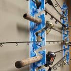 Blue Camo 7-Holder Fishing Rod Rack Set (Interlocking) image 3
