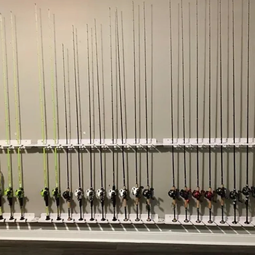 White 7-Holder Fishing Rod Rack Set (Interlocking) image 4