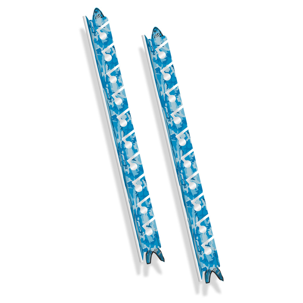 Blue Camo 10-Holder Fishing Rod Rack Set (Interlocking) image 1