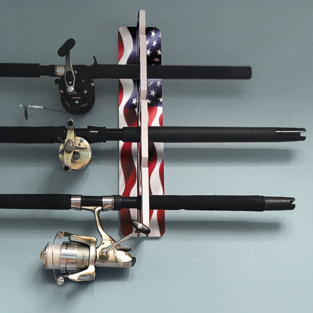 US Flag 3-Pole Fishing Storage Rack – Big Daddy Life