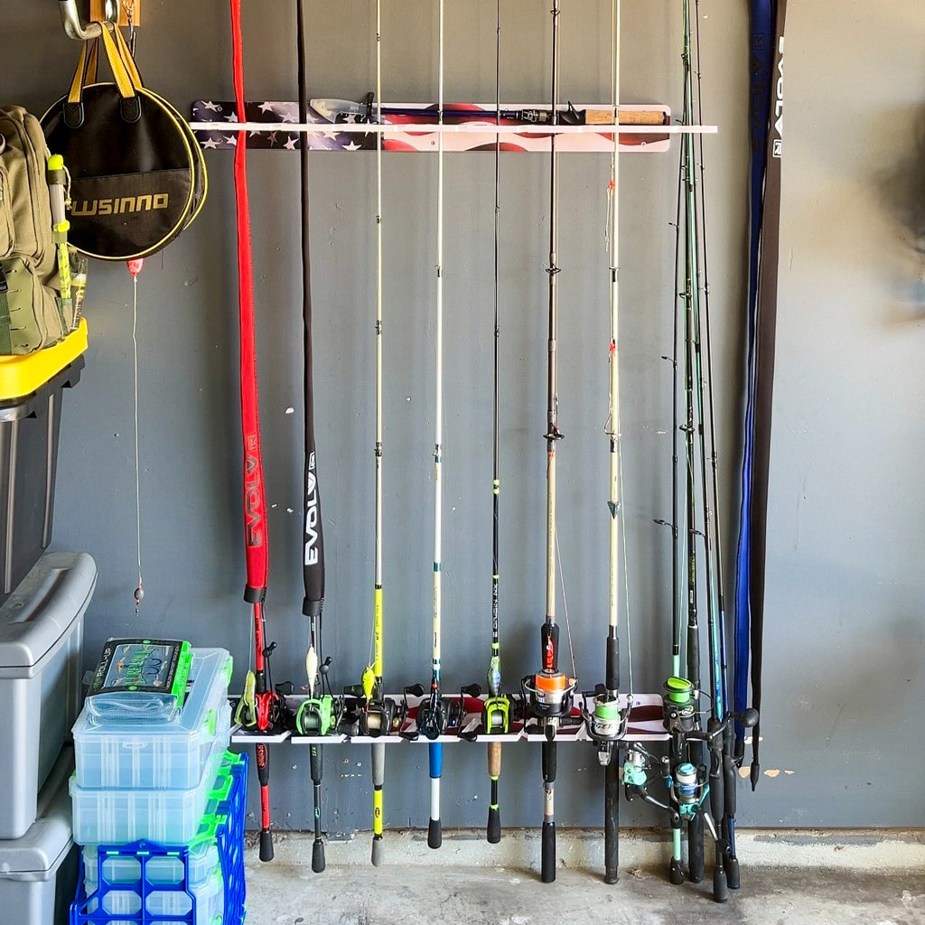US Flag 7-Holder Fishing Rod Rack Set (Interlocking) image 8