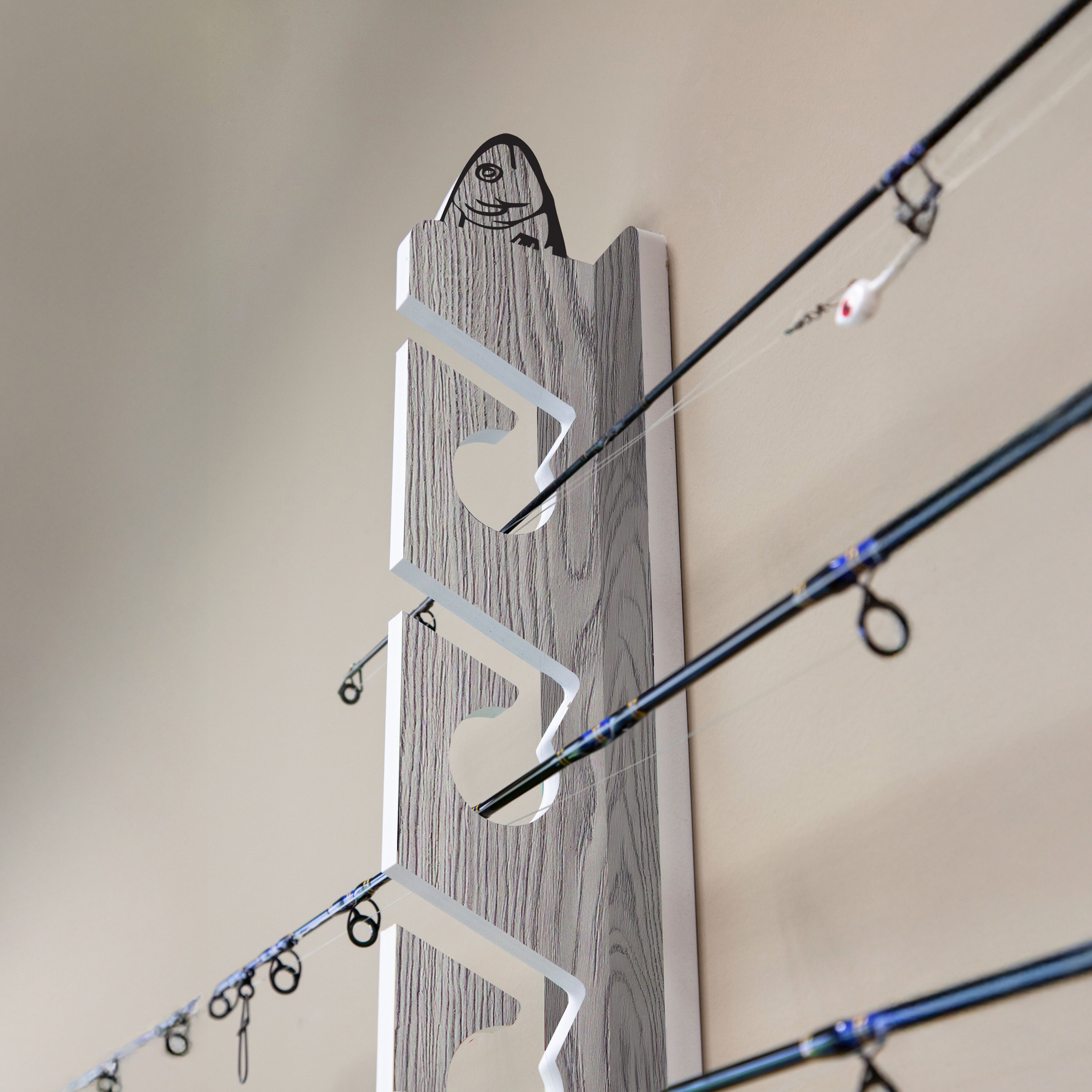 Gray Drift 7-Holder Fishing Rod Rack Set (Interlocking) image 4