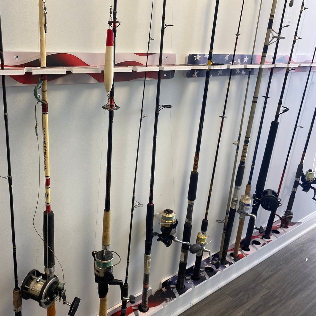 US Flag 10-Holder Fishing Rod Rack Set (Interlocking) image 4
