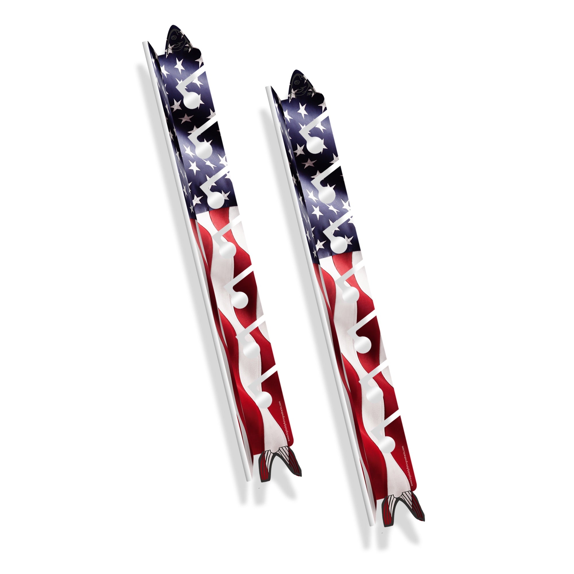 2 us flag rod racks