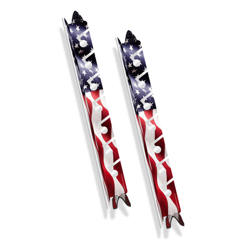 2 us flag rod racks