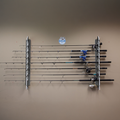 Dark Elm 7-Pole Fishing Storage Rack (Interlocking)