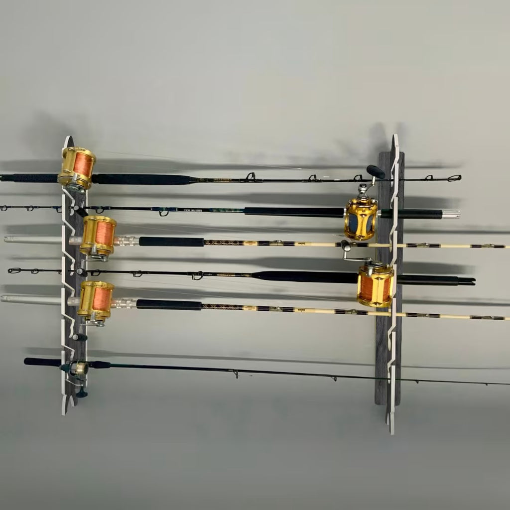 Dark Elm 7-Holder Fishing Rod Rack Set (Interlocking) image 5