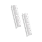 2 white 3 holder rod racks