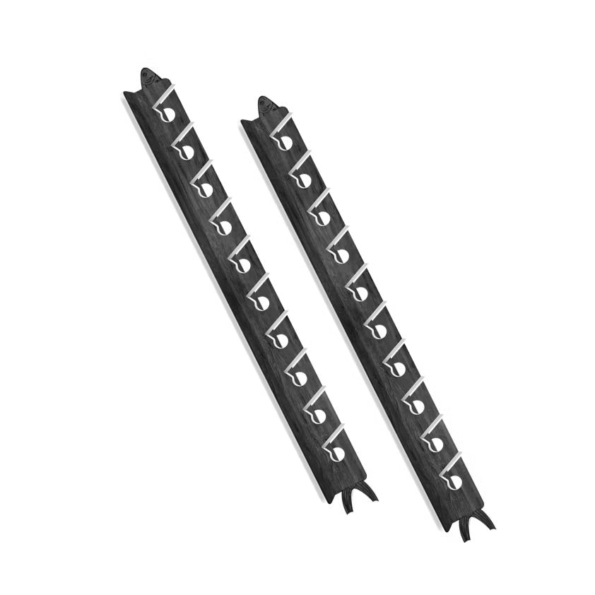 2 dark elm rod racks 