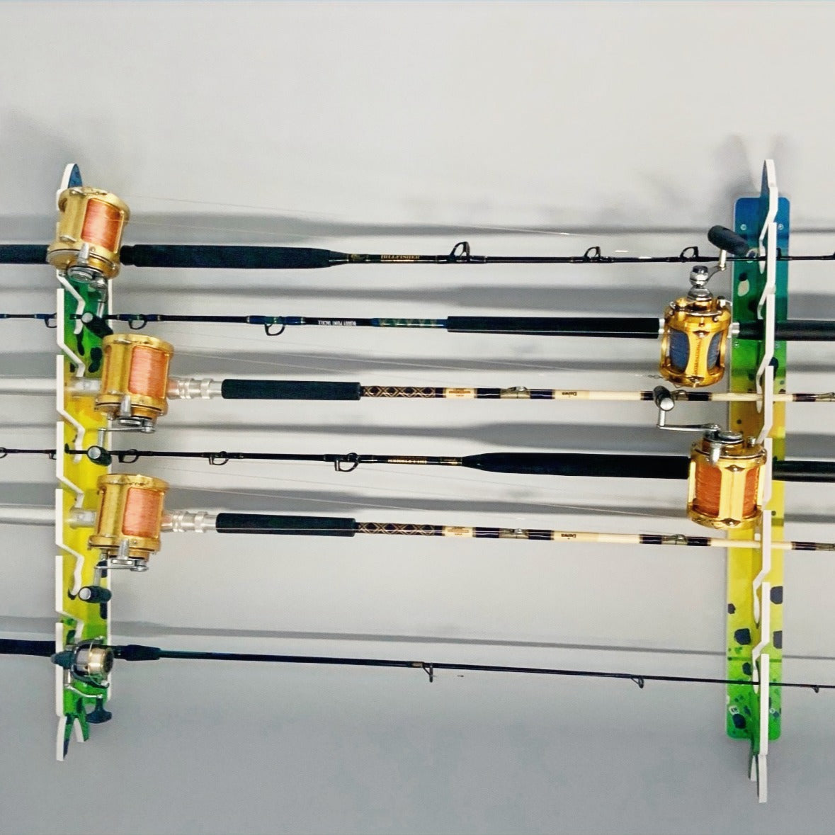 prorack fishing rod holder Mahi 7-Pole Fishing Storage Rack (Interlocking) – Big Daddy Life