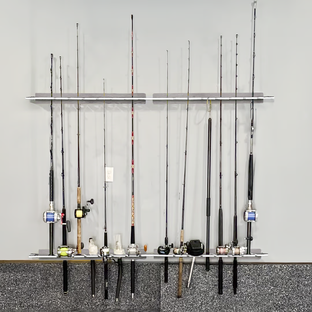 Gray Drift 7-Holder Fishing Rod Rack Set (Interlocking) image 0