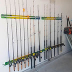 mahi rod rack mounted on wall