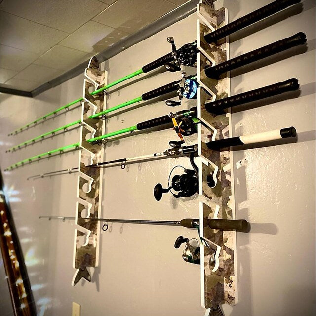 Sycamore Camo 7-Holder Fishing Rod Rack Set (NON-Interlocking) image 2