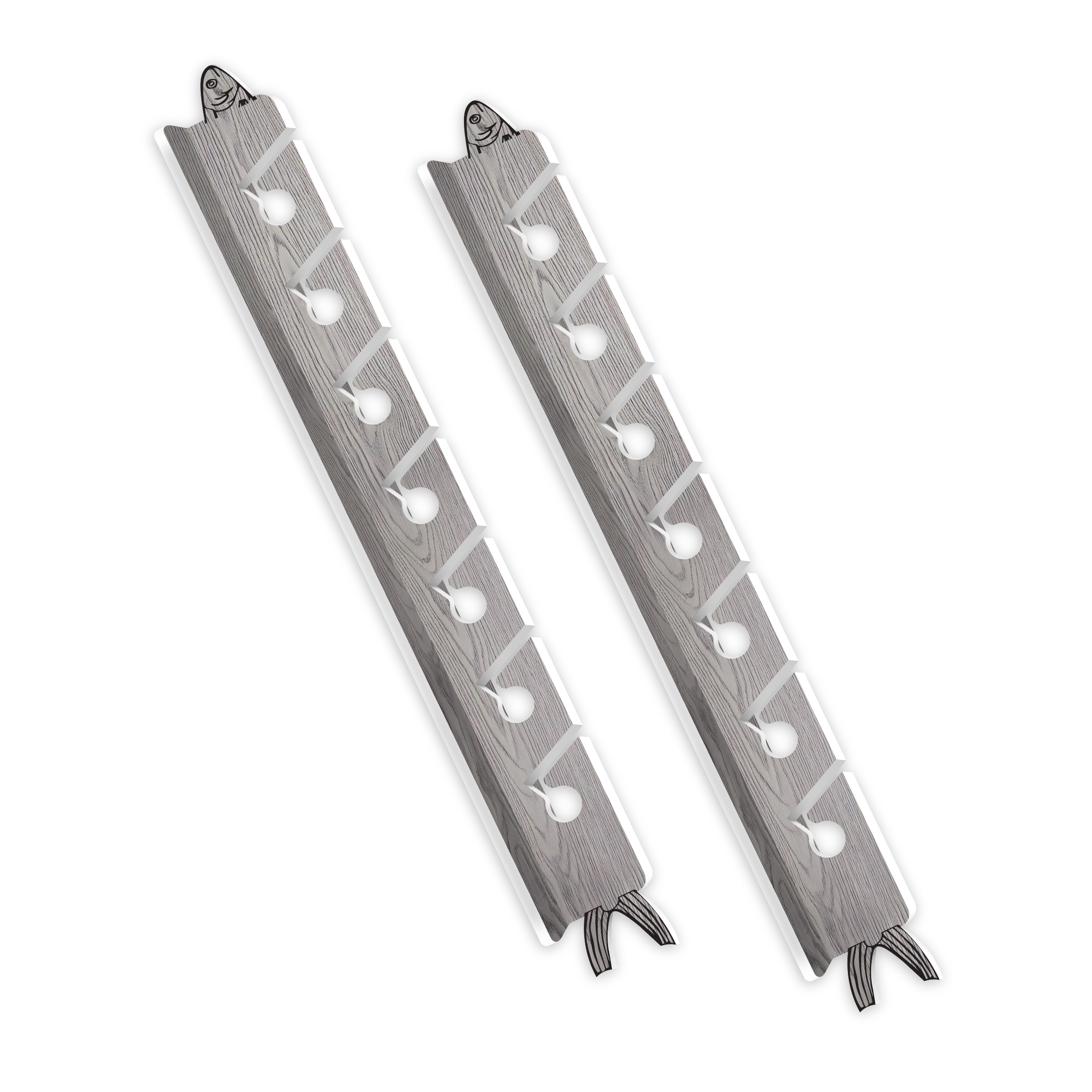 Gray Drift 7-Holder Fishing Rod Rack Set (Interlocking) image 1