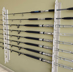 White Oak 10-Pole Fishing Storage Rack 2.0 (Interlocking)