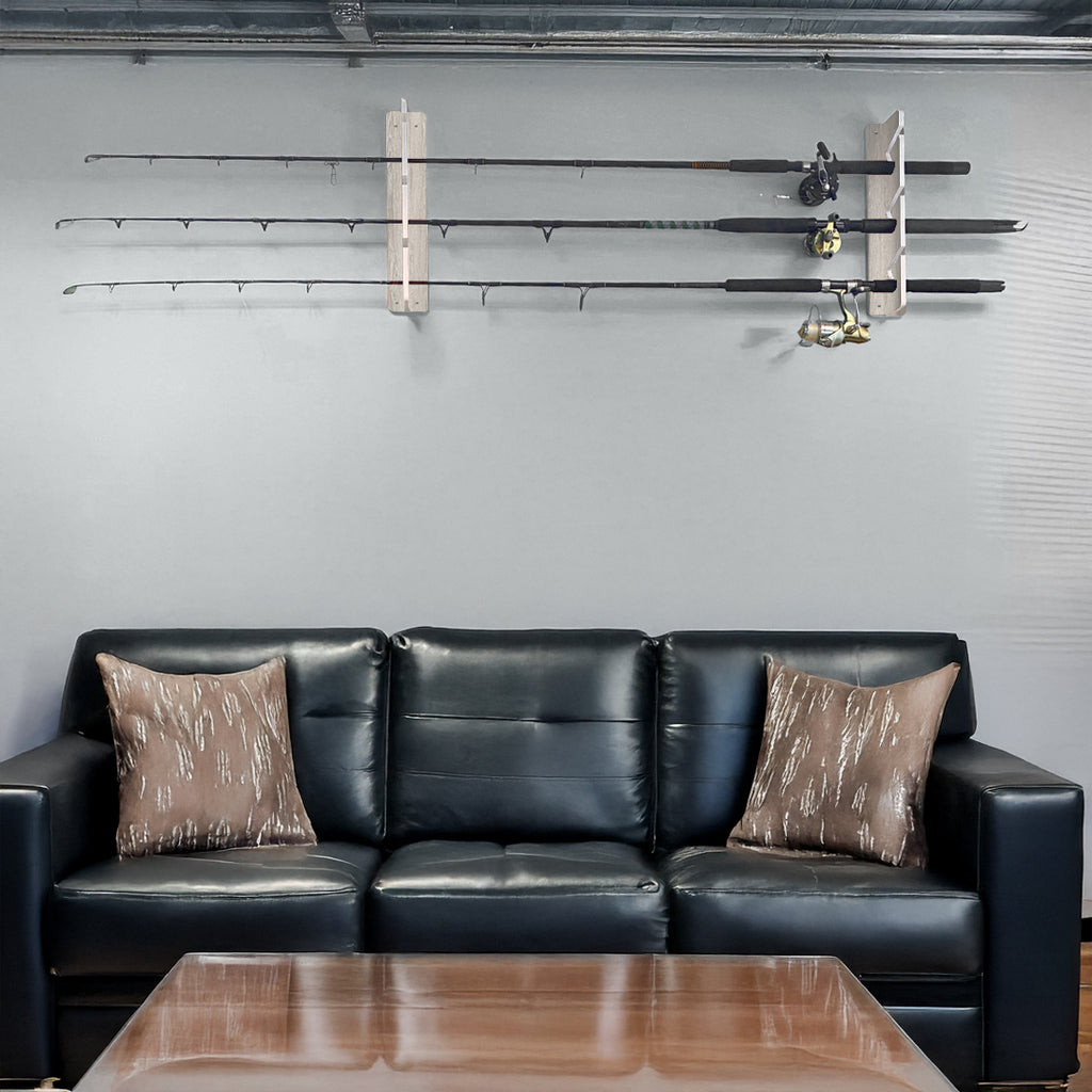 White Oak 3-Pole Fishing Storage Rack